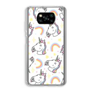 Rainbow Unicorn: Xiaomi Poco X3 NFC Transparant Hoesje