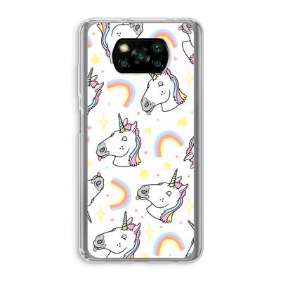 Rainbow Unicorn: Xiaomi Poco X3 NFC Transparant Hoesje