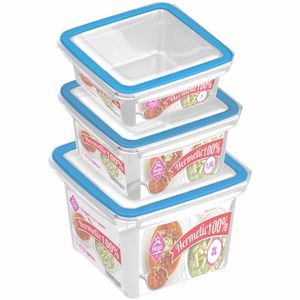 Diepvries/koelkast voedsel bewaarbakjes set van 8x stuks diverse formaten