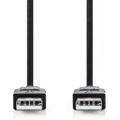 USB 2.0-Kabel | A Male - A Male | 2,0 m | Zwart [CCGB60000BK20]
