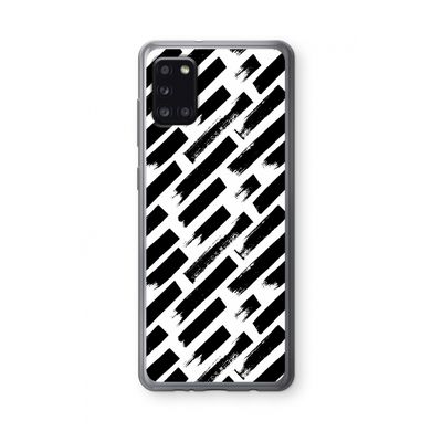 Zwarte vegen: Samsung Galaxy A31 Transparant Hoesje