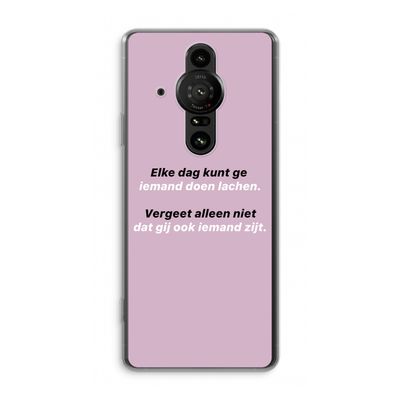 gij zijt ook iemand: Sony Xperia Pro-I Transparant Hoesje