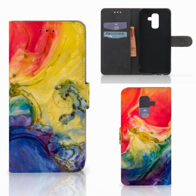 Hoesje Samsung Galaxy A6 Plus 2018 Watercolor Dark Hoesje Samsung Galaxy A6 Plus 2018 Watercolor Dark