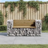 Tuinbank schanskorfontwerp 143x71x65,5 cm geïmpregneerd hout