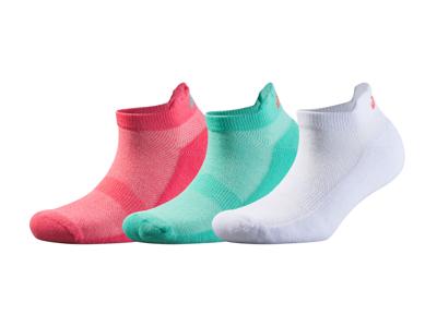 CRIVIT 3 Paar sportsokken (roze/turquoise/wit, 41/42)