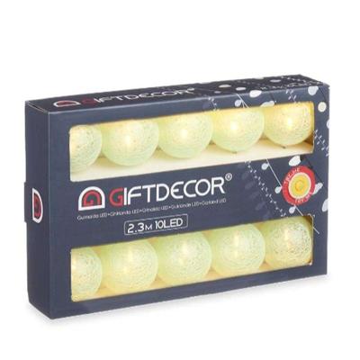 LED-lichtkrans Gift Decor BL-005 BL-005 Groen 2,3 m 31 x 20 x 6,5 cm Klot (12 Stuks)