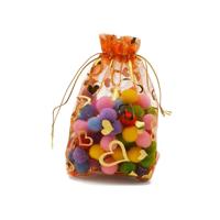 100 PCS cadeau zakjes tas organza zakjes sieraden snoep verpakking tassen grootte: 17x23cm (oranje)