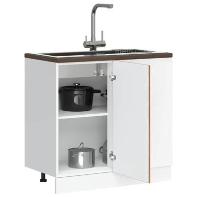 Keuken onderkast Porto bewerkt hout oud houtkleurig
