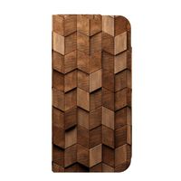 Book Wallet Case voor iPhone 13 Pro Max Wooden Cubes - thumbnail