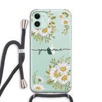 Daisies: iPhone 11 Transparant Hoesje met koord