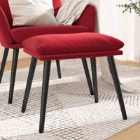 Voetenbank 45x29,5x35 cm fluweel wijnrood Voetenbank 45x29,5x35 cm fluweel wijnrood