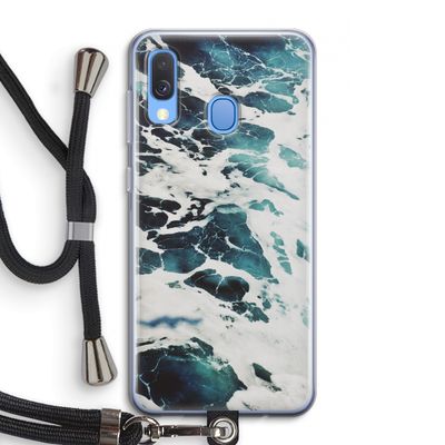 Golven: Samsung Galaxy A40 Transparant Hoesje met koord