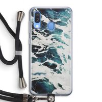 Golven: Samsung Galaxy A40 Transparant Hoesje met koord