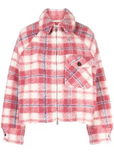 Woolrich veste zippée à carreaux - Rose