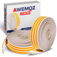 AWEMOZ Tochtband 12 Meter Lang - Tochtstrips voor Deuren - Zelfklevend - Tochtstopper - Tochtrol – Tochtstrip - thumbnail