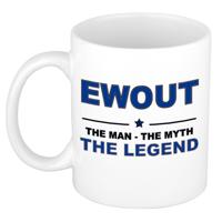 Ewout cadeau mok - man myth legend - naam koffiemok - 300 ml - collega - vaderdag
