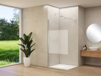Inloopdouche Van Rijn Products ST01 100x200 cm 8 mm Helder Glas Met Satijnbaan Incl. Beslag met Muurprofiel en Stabilisatiestang Geborsteld RVS