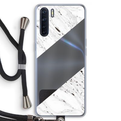 Biggest stripe: Oppo A91 Transparant Hoesje met koord