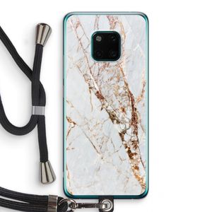 Goud marmer: Huawei Mate 20 Pro Transparant Hoesje met koord