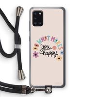 Happy days: Samsung Galaxy A31 Transparant Hoesje met koord