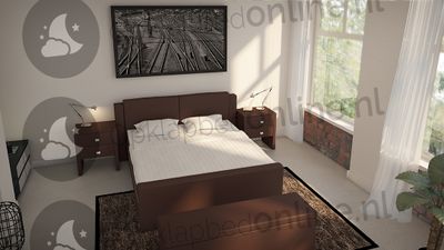 Opberg boxspring 140 x 190 cm- stofkleur 5082