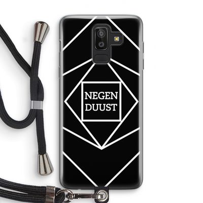 Negenduust geometrisch: Samsung Galaxy J8 (2018) Transparant Hoesje met koord