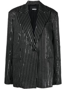 ROTATE BIRGER CHRISTENSEN blazer orné de sequins à rayures - Noir