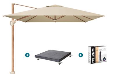 Platinum Challenger Premium T1 4x3 m - Champagne Teak met Modena voet en hoes