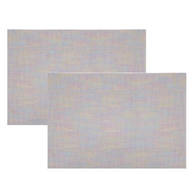 Cosy & Trendy Placemats rechthoekig - 4x - metallic pasteltinten - 30 x 45 cm - Tafel dekken