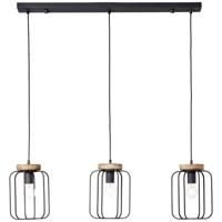 Brilliant Tosh 99503/66 Hanglamp E27 Hout (donker), Zwart (korund)