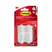 Haak voor ophanging 3M 1,3 kg Wit Metaal (2 Stuks) Haak voor ophanging 3M 1,3 kg Wit Metaal (2 Stuks)