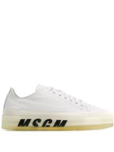 MSGM baskets à semelle oversize - Blanc