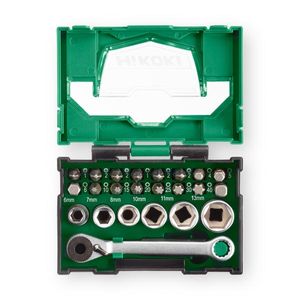 Hikoki Accessoires BIT BOX 24 PCS (BOX 1) - Bitset en doppenset met ratel - 40030020