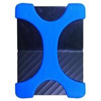 X type 2 5 inch draagbare harde schijf silicone case voor 2TB-4 TB WD & SEAGATE & Toshiba draagbare harde schijf zonder gat (blauw)