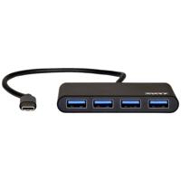PORT Designs 900123 900123 USB-hub 4 poorten USB-A USB 3.0 5 GBit/s Met USB-C stekker Zwart