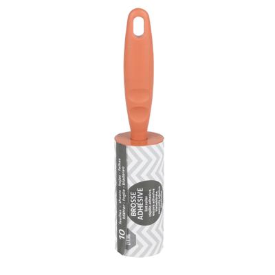 Urban Living kledingroller - 21 cm - oranje - pluisverwijderaar - 6 extra rollen