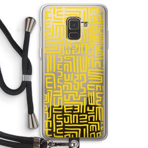 Majorelle Blue Print: Samsung Galaxy A8 (2018) Transparant Hoesje met koord