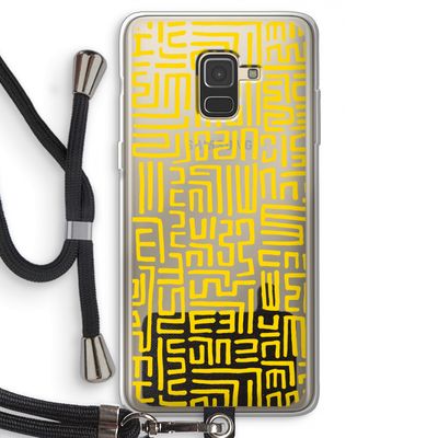 Majorelle Blue Print: Samsung Galaxy A8 (2018) Transparant Hoesje met koord