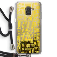 Majorelle Blue Print: Samsung Galaxy A8 (2018) Transparant Hoesje met koord