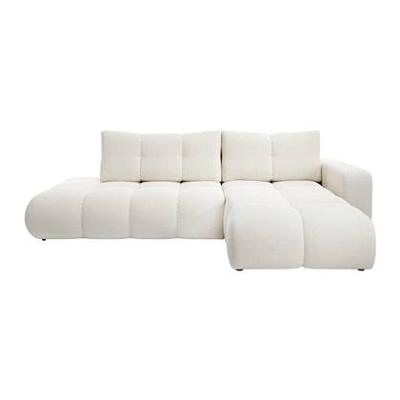 by fonQ Charme Hoekbank Rechts met Slaapfunctie - Chenille - Ivoor