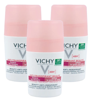 Vichy Deo Roller Beauty Anti-Transpirant 48h Multiverpakking Vichy Deo Roller Beauty Anti-Transpirant 48h Multiverpakking