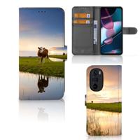 Motorola Edge 30 Pro | Telefoonhoesje | Met pasjeshouder | Koe