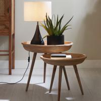 Light & Living Bijzettafel Colon Set van 2 stuks, naturel - Hout - Rond