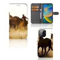 iPhone 14 Pro Max Telefoonhoesje met Pasjes Design Cowboy