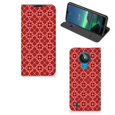Nokia 1.4 | Hoesje met Magneet | Batik Rood