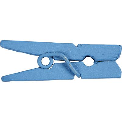 Creativ Company Mini wasknijpers, l: 25 mm, b: 3 mm, blauw, 36 stuk/ 1 doos