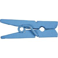Creativ Company Mini wasknijpers, l: 25 mm, b: 3 mm, blauw, 36 stuk/ 1 doos