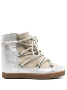 ISABEL MARANT bottines métallisé en cuir - Argent