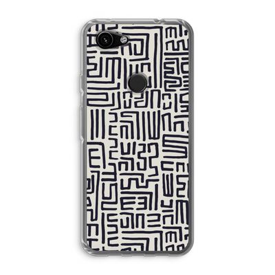 Moroccan Print: Google Pixel 3a Transparant Hoesje