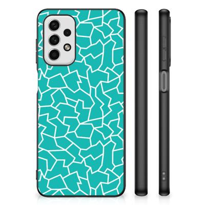 Samsung Galaxy A23 Leuk Telefoonhoesje Cracks Blue